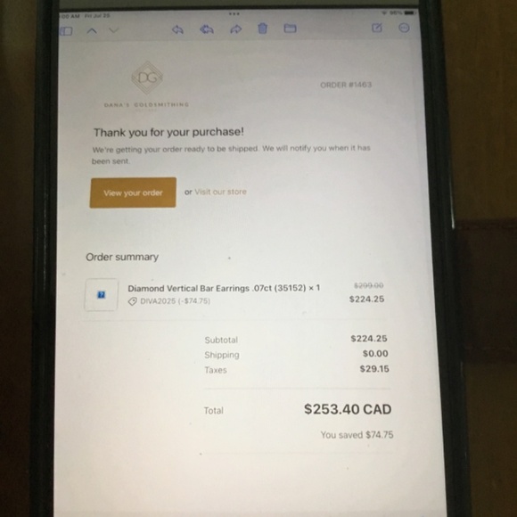 New Diamond Bar Earrings - Picture 8 of 9